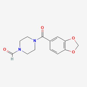 molecular formula C13H14N2O4 B5736617 4-(1,3-benzodioxol-5-ylcarbonyl)-1-piperazinecarbaldehyde 