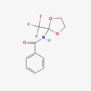 molecular formula C11H10F3NO3 B5736632 N-[2-(trifluoromethyl)-1,3-dioxolan-2-yl]benzamide 