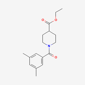 molecular formula C17H23NO3 B5736693 Ethyl 1-(3,5-dimethylbenzoyl)piperidine-4-carboxylate 