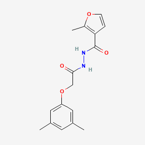 molecular formula C16H18N2O4 B5736708 N'-[(3,5-dimethylphenoxy)acetyl]-2-methyl-3-furohydrazide 