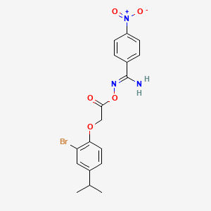 molecular formula C18H18BrN3O5 B5736720 N'-({[2-bromo-4-(propan-2-yl)phenoxy]acetyl}oxy)-4-nitrobenzenecarboximidamide 