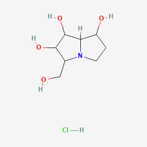 molecular formula C8H16ClNO4 B573679 Australine hydrochloride CAS No. 186766-07-4