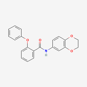molecular formula C21H17NO4 B5736794 N-(2,3-dihydro-1,4-benzodioxin-6-yl)-2-phenoxybenzamide 