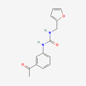 molecular formula C14H14N2O3 B5736805 N-(3-acetylphenyl)-N'-(2-furylmethyl)urea 