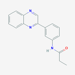 molecular formula C17H15N3O B5736813 N-[3-(2-quinoxalinyl)phenyl]propanamide 