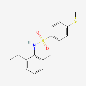 molecular formula C16H19NO2S2 B5736836 N-(2-ethyl-6-methylphenyl)-4-(methylthio)benzenesulfonamide 