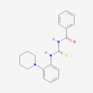 molecular formula C19H21N3OS B5736852 N-{[2-(piperidin-1-yl)phenyl]carbamothioyl}benzamide 