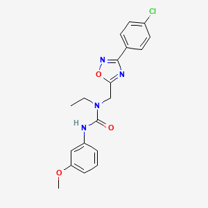 molecular formula C19H19ClN4O3 B5736890 N-{[3-(4-chlorophenyl)-1,2,4-oxadiazol-5-yl]methyl}-N-ethyl-N'-(3-methoxyphenyl)urea 