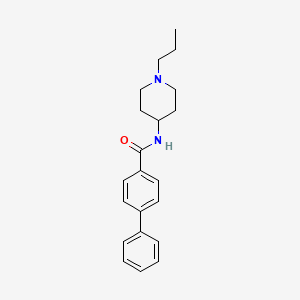 molecular formula C21H26N2O B5736909 N-(1-propyl-4-piperidinyl)-4-biphenylcarboxamide 
