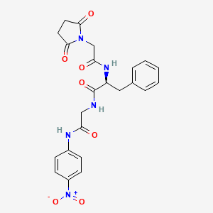 molecular formula C23H25N5O8 B573693 Suc-Gly-Phe-Gly-pNA CAS No. 165174-57-2