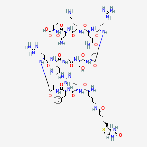 molecular formula C83H144N30O20S B573696 K(Biotin)-rfarkgslrqknv CAS No. 177966-62-0