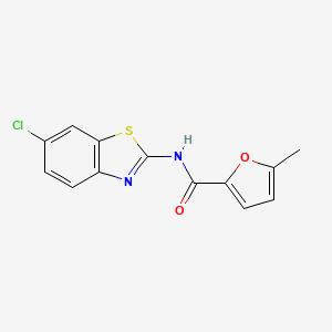 molecular formula C13H9ClN2O2S B5736999 N-(6-chloro-1,3-benzothiazol-2-yl)-5-methyl-2-furamide 