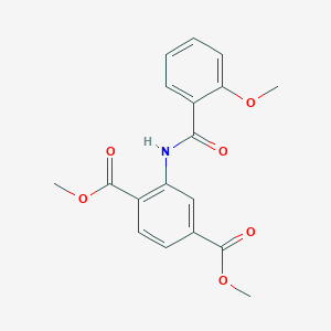 molecular formula C18H17NO6 B5737023 dimethyl 2-[(2-methoxybenzoyl)amino]terephthalate 