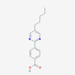 molecular formula C16H18N2O2 B057371 4-(5-Pentylpyrimidin-2-yl)benzoic acid CAS No. 123704-47-2