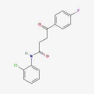 molecular formula C16H13ClFNO2 B5737117 N-(2-chlorophenyl)-4-(4-fluorophenyl)-4-oxobutanamide 