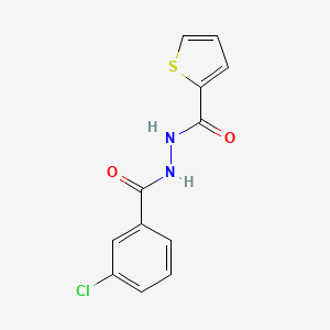 molecular formula C12H9ClN2O2S B5737118 N'-(3-chlorobenzoyl)thiophene-2-carbohydrazide 