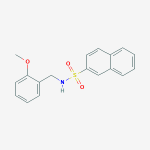 molecular formula C18H17NO3S B5737160 N-[(2-methoxyphenyl)methyl]naphthalene-2-sulfonamide 