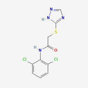molecular formula C10H8Cl2N4OS B5737196 N-(2,6-dichlorophenyl)-2-(1H-1,2,4-triazol-5-ylsulfanyl)acetamide 