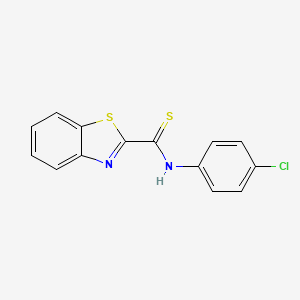 molecular formula C14H9ClN2S2 B5737250 N-(4-chlorophenyl)-1,3-benzothiazole-2-carbothioamide 