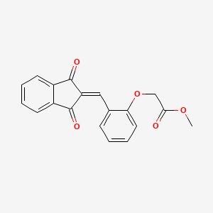 molecular formula C19H14O5 B5737251 methyl {2-[(1,3-dioxo-1,3-dihydro-2H-inden-2-ylidene)methyl]phenoxy}acetate 
