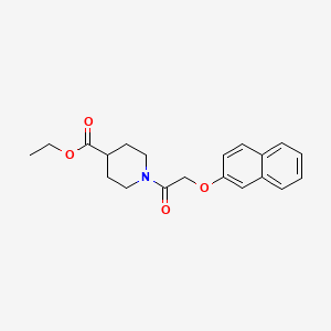molecular formula C20H23NO4 B5737288 ethyl 1-[(2-naphthyloxy)acetyl]-4-piperidinecarboxylate 