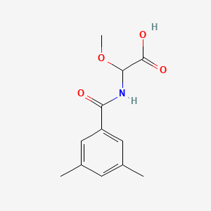 molecular formula C12H15NO4 B573730 Acetic acid,[(3,5-dimethylbenzoyl)amino]methoxy- CAS No. 184698-57-5