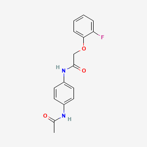 molecular formula C16H15FN2O3 B5737306 N-[4-(acetylamino)phenyl]-2-(2-fluorophenoxy)acetamide 