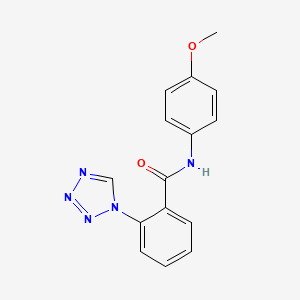 molecular formula C15H13N5O2 B5737374 N-(4-methoxyphenyl)-2-(1H-tetrazol-1-yl)benzamide 