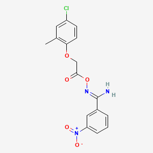 molecular formula C16H14ClN3O5 B5737384 N'-{[(4-chloro-2-methylphenoxy)acetyl]oxy}-3-nitrobenzenecarboximidamide 