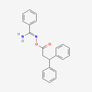 molecular formula C22H20N2O2 B5737401 N'-[(3,3-diphenylpropanoyl)oxy]benzenecarboximidamide 