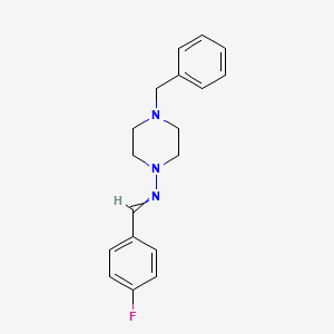 molecular formula C18H20FN3 B5737475 4-benzyl-N-(4-fluorobenzylidene)piperazin-1-amine 