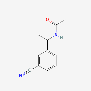 molecular formula C11H12N2O B573748 N-[1-(3-Cyanophenyl)ethyl]acetamide CAS No. 194342-59-1