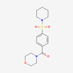 molecular formula C16H22N2O4S B5737483 morpholin-4-yl-(4-piperidin-1-ylsulfonylphenyl)methanone 