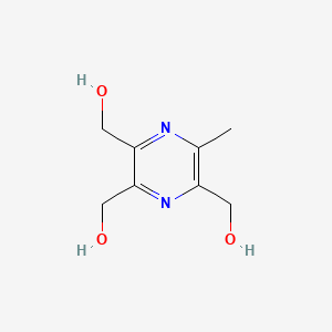 molecular formula C8H12N2O3 B573749 (6-Methylpyrazine-2,3,5-triyl)trimethanol CAS No. 186534-03-2