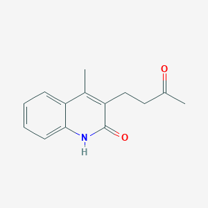 molecular formula C14H15NO2 B5737496 4-methyl-3-(3-oxobutyl)quinolin-2(1H)-one CAS No. 88322-63-8