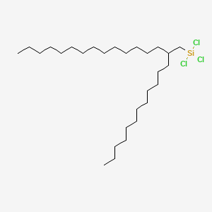molecular formula C28H57Cl3Si B573758 Trichloro(2-dodecylhexadecyl)silane CAS No. 194242-99-4