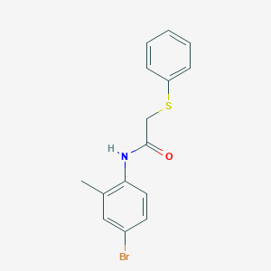molecular formula C15H14BrNOS B5737614 N-(4-bromo-2-methylphenyl)-2-(phenylsulfanyl)acetamide 