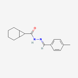molecular formula C16H20N2O B5737639 N-[(E)-(4-methylphenyl)methylideneamino]bicyclo[4.1.0]heptane-7-carboxamide 