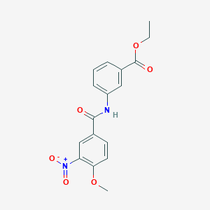 molecular formula C17H16N2O6 B5737666 ethyl 3-[(4-methoxy-3-nitrobenzoyl)amino]benzoate CAS No. 349620-40-2