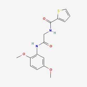 molecular formula C15H16N2O4S B5737668 N-{2-[(2,5-dimethoxyphenyl)amino]-2-oxoethyl}thiophene-2-carboxamide 
