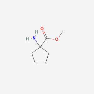 molecular formula C7H11NO2 B573772 Methyl 1-aminocyclopent-3-enecarboxylate CAS No. 188177-97-1