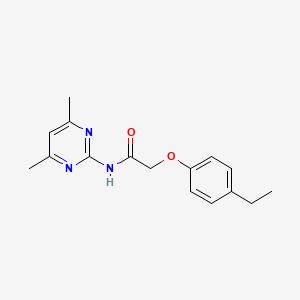 molecular formula C16H19N3O2 B5737804 N-(4,6-dimethylpyrimidin-2-yl)-2-(4-ethylphenoxy)acetamide 