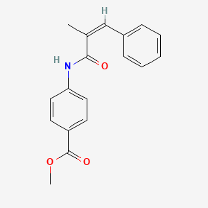 molecular formula C18H17NO3 B5737812 METHYL 4-{[(Z)-2-METHYL-3-PHENYL-2-PROPENOYL]AMINO}BENZOATE 