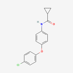 molecular formula C16H14ClNO2 B5737821 N-[4-(4-chlorophenoxy)phenyl]cyclopropanecarboxamide 