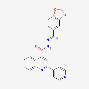 molecular formula C23H16N4O3 B5737826 N'-(1,3-benzodioxol-5-ylmethylene)-2-(4-pyridinyl)-4-quinolinecarbohydrazide 