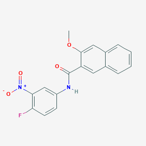 molecular formula C18H13FN2O4 B5737834 N-(4-fluoro-3-nitrophenyl)-3-methoxynaphthalene-2-carboxamide CAS No. 6216-26-8