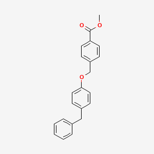 molecular formula C22H20O3 B5737854 methyl 4-[(4-benzylphenoxy)methyl]benzoate 