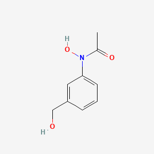 molecular formula C9H11NO3 B573787 ACETAMIDE,N-HYDROXY-N-[3-(HYDROXYMETHYL)PHENYL]- CAS No. 185046-43-9