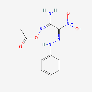 molecular formula C10H11N5O4 B5737902 (E)-{AMINO[(E)-N,N-DIOXO-N'-(PHENYLAMINO)CARBAMIMIDOYL]METHYLIDENE}AMINO ACETATE 