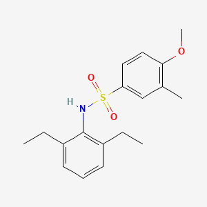 molecular formula C18H23NO3S B5737936 N-(2,6-diethylphenyl)-4-methoxy-3-methylbenzenesulfonamide 